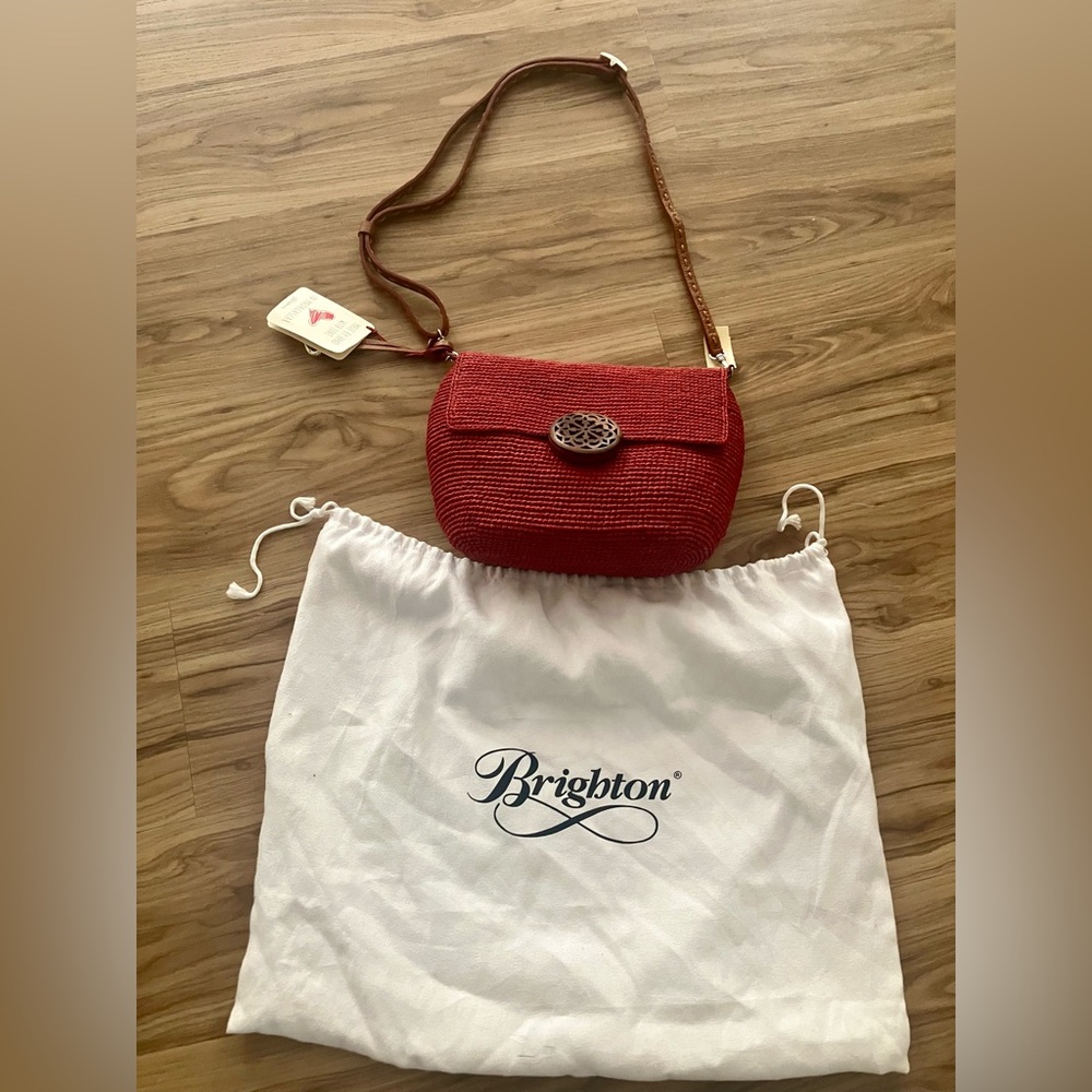 Brighton Raffia Red Lipstick handbag - NWT